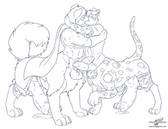 animal_genitalia animal_penis balls big_penis bottomless bottomless_male bottomless_taur canine_genitalia canine_penis clothed clothing duo erection front_and_back_penises frontal_taur_balls frontal_taur_genitals frontal_taur_penis frottage fur genitals huge_penis hyper hyper_genitalia hyper_penis kissing male male/male multi_balls multi_genitalia multi_penis muscular muscular_male penile penis penises_touching quadruped sex snout tail taur_on_taur wolfblade jason_and_andrew andrew_(yiffyhusky) jason_(yiffyhusky) timewarp_(character) alaskan_malamute canid canine canis dalmatian domestic_dog mammal nordic_sled_dog spitz taur black_and_white digital_drawing_(artwork) digital_media_(artwork) line_art monochrome