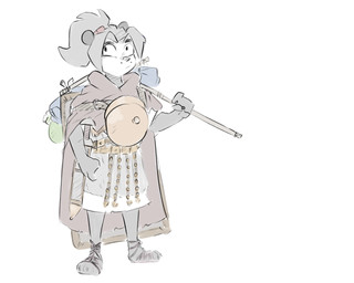 3_toes 4_fingers anthro armor backpack belt black_body black_fur black_nose cloak clothing countershade_face countershading feet female fingers footwear fur hair holding_object holding_weapon legionary looking_up melee_weapon military ponytail roman_empire rome sandals scabbard shield shoes simple_background soldier solo standing sword text toes warrior weapon white_background spinater blizzard_entertainment warcraft li_li_stormstout bear mammal pandaren 2023 2024 5:4 colored digital_drawing_(artwork) digital_media_(artwork) english_text sketch