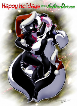 anthro areola black_areola black_body black_fur black_hair black_nipples black_nose blurred_background bodily_fluids breast_size_difference breasts butt candy christmas_clothing christmas_headwear clothing dessert dildo duo eyeshadow female female/female fingering food fur genitals hair hat headgear headwear holidays leg_markings makeup markings nipple_fetish nipple_pinch nipple_play nipple_pull nipples open_mouth oral photo_background pinch pink_nipples pink_nose pole purple_eyeshadow saliva santa_hat sex sex_toy socks_(marking) stripper_pole text tongue tongue_out vaginal vulva white_body white_fur white_hair eric_schwartz christmas furafterdark stacey_skunkette tracey_tailor mammal mephitid skunk 2015 hi_res photography_(artwork)
