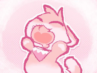 ambiguous_gender anthro daww kemono licking_screen pink_tail pink_tongue semi-anthro solo tail tongue qwishiflavor qwishi_(qwishiflavor) domestic_cat felid feline felis mammal 2025 4:3 animated frame_by_frame loop pink_theme