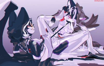 anthro assimilation bulge cybernetics duo feet female foot_fetish foot_lick foot_play foreskin genitals glistening glistening_body goo_transformation humanoid_genitalia humanoid_penis hypnosis latex leash leash_pull licking liquid_latex lock_bulge machine male mind_control null_bulge paws penis tongue tongue_out transformation twinning enbunyary ghost_(nateac) lussac canid canine canis cyborg goo_creature mammal wolf absurd_res hi_res nonbinary_(lore) trans_(lore) trans_woman_(lore)