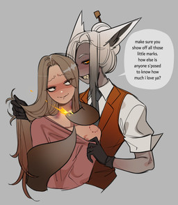 bite_mark bruised dominant dominant_female dominant_humanoid duo female female/female fire flaming_tail hair hair_bun hickey long_hair submissive submissive_female submissive_human tail tail_around_partner text glacierclear foxtrot_(glacierclear) smore's_(glacierclear) animal_humanoid canid canid_humanoid canine canine_humanoid fox_humanoid human humanoid mammal mammal_humanoid 2022 digital_media_(artwork) english_text hi_res