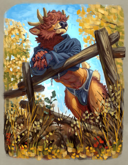 anthro bottomwear briefs bulge clothed clothing crop_top cropped_sweater fur hair male outside pantless_anthro pantsless partially_clothed public shirt smile solo sweater topwear underwear momamo mo_(momamo) cervine deer elk mammal 2025 absurd_res digital_media_(artwork) hi_res