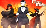 anthro breasts cleavage clothed clothing female group gun hat headgear headwear looking_at_viewer maxim ranged_weapon submachine_gun thompson_gun weapon jwinkz superix tatara94 mama_maria nadenka_(jwinkz) tuua_(tatara_arts) ailurid bear mammal polar_bear red_panda ursine hi_res