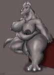 belly breasts feet genitals gynomorph intersex nipples overweight overweight_gynomorph overweight_intersex penis solo vein wide_hips bbh bigshow godzilla_(series) toho aguila anguirus fan_character kaiju hi_res herm_(lore)