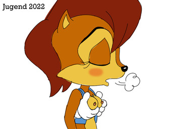 adolescent anthro biped black_nose breast_fondling breast_play breasts brown_body brown_fur brown_hair cheek_tuft countershade_face countershade_fur countershade_torso countershading disembodied_hand duo eyes_closed facial_tuft female fondling fur hair hand_on_breast medium_breasts open_mouth short_hair side_view simple_background standing tan_body tan_countershading tan_fur tuft white_background young young_anthro young_female jugend sega sonic_the_hedgehog_(satam) sonic_the_hedgehog_(series) sally_acorn sally_acorn_(satam) chipmunk ground_squirrel hybrid mammal rodent sciurid tree_squirrel 2022 4:3