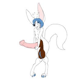 animal_genitalia animal_penis anthro areola awkward balls big_balls big_ears big_penis black_nose blue_eyes blue_hair blue_nails bodily_fluids body_hair colored_nails cum curvy_figure dizzy equine_genitalia equine_penis erection eye_roll eyelashes fangs femboy flat_chested genital_fluids genitals hair hairy_balls holding_penis huge_balls hyper hyper_balls hyper_genitalia ink knock-kneed long_hair male mismatched_animal_penis mismatched_genitalia mismatched_penis nails nipples nude penis pink_areola pink_ears pink_nipples solo teeth thick_thighs tongue tongue_out white_body wide_hips petrolwithcoffee canid canine fox mammal 2023 character_request digital_drawing_(artwork) digital_media_(artwork) hi_res