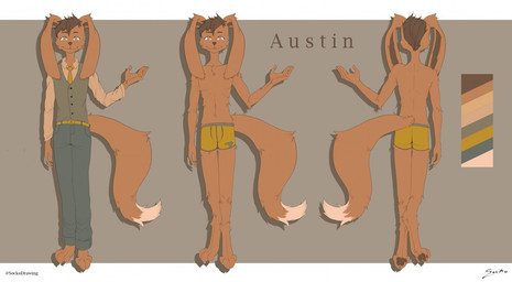 anthro clothing fur male pawpads paws solo tan_body tan_fur underwear sockodrawing canid canine canis humanoid hybrid lagomorph mammal wolf model_sheet