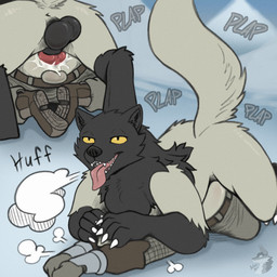 anal anal_penetration animal_genitalia anus backsack balls bestiality bodily_fluids bottomwear bottomwear_down breath butt clothed clothing cum cum_in_ass cum_inside cum_spurt erection feral feral_penetrating feral_penetrating_human fluffy fluffy_chest from_behind_position genital_fluids genitals human_on_feral human_penetrated humping interspecies knot knotted_penis leaking_cum lying lying_on_another male male/male male_on_feral male_penetrated male_penetrating male_penetrating_male neck_tuft on_front panting pants pants_down partially_clothed penetration penis plap plap_(sound) prone_bone_position sex sheath snow speed_bump_position tuft tundra arkailart capcom monster_hunter fanged_wyvern human mammal monster wulg 1:1 absurd_res hi_res sequence