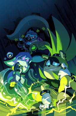 ambiguous_gender anthro beak boots clothing container crouching cup digit_ring female finger_ring floating floppy_ears footwear gloves glowing glowing_eyes green_body group handwear high_heeled_boots high_heels holding_container holding_cup holding_object jewelry looking_at_viewer machine shoes smile tail water white_clothing white_gloves white_handwear nathalie_fourdraine idw_publishing sega sonic_the_hedgehog_(comics) sonic_the_hedgehog_(idw) sonic_the_hedgehog_(series) doctor_starline kitsunami_the_fennec surge_the_tenrec afrosoricid avian bird canid canine canis domestic_dog fennec_fox fox hybrid mammal monotreme platypus tenrec true_fox 2022 digital_media_(artwork) official_art