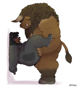 afro against_surface against_wall anal anal_penetration anthro beard belly black_body black_fur blush braided_hair brown_body brown_fur dominant duo eye_contact eyewear eyewear_only facial_hair facial_piercing fur glasses glasses_only hair hairy hooves larger_dom looking_at_another looking_pleasured male male/male moobs muscular muscular_male muscular_top nose_piercing nose_ring nude open_mouth overweight overweight_bottom overweight_male overweight_sub penetration penile penile_penetration penis_in_ass piercing ring_piercing round_glasses sex side_view size_difference smaller_penetrated stand_and_carry_position standing standing_sex stocky wearing_glasses mamayong blizzard_entertainment warcraft steve_jovonovich bear black_bear bovid bovine mammal tauren ursine hi_res