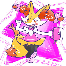 accessory ambiguous_anthro ambiguous_gender anthro biped blush blush_stickers bow_ribbon bow_tie clothed clothed_ambiguous clothed_anthro clothing cute_fangs dipstick_tail dress fangs food footwear front_view gesture hair_accessory hair_bow hair_ribbon hand_gesture holding_purse looking_at_viewer markings object_in_tail on_one_leg open_mouth open_smile pink_bow pink_clothing pink_dress pokeball ribbons shrimp_(food) simple_background smile snout socks solo standing star_polygon tail tail_markings teeth annyui0611 nintendo pokemon braixen canid generation_6_pokemon mammal pokemon_(species) 1:1 2024 digital_drawing_(artwork) digital_media_(artwork) full-length_portrait hi_res japanese_description portrait translated_description