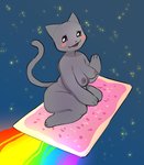 alternate_form anthro anthrofied blush breasts female food fur looking_at_viewer nipples nude open_mouth rainbow rainbow_trail smile solo space glacierclear nyan_cat_(copyright) pop-tarts nyan_cat domestic_cat felid feline felis mammal 2020 colorful_theme digital_media_(artwork) hi_res meme