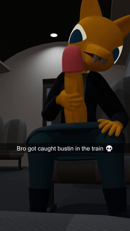 anthro big_breasts big_penis bodily_fluids breasts caught_in_the_act caught_masturbating clothed clothing cum cumshot ejaculation embarrassed erection female genital_fluids genitals glans huge_breasts huge_penis humanoid_genitalia humanoid_penis humor hyper hyper_genitalia hyper_penis inside_train male masturbation penile penile_masturbation penis public_masturbation solo train vehicle colonthreeguy sound_warning opennsfwsp_(sfx) night_in_the_woods snapchat gregg_lee michelle_(colonthreeguy) canid canine catfish fish fox mammal marine 3d_(artwork) 3d_animation 9:16 animated digital_media_(artwork) hi_res meme short_playtime sound