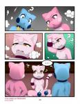 ambiguous_gender anthro brother_(lore) brother_and_sister_(lore) collar colored comic convenient_censorship crossgender darkmirage dragonair dragonchu_(character) english_text eyelashes fakemon fan_character female fur gender_transformation generation_1_pokemon group hi_res hybrid legendary_pokemon mammal mew_(pokemon) multi_tail nintendo open_mouth pokemon pokemon_(species) quetzalli_(character) redoxx semi-anthro sibling_(lore) sis_(fyoshi) sister_(lore) tail text transformation wristband