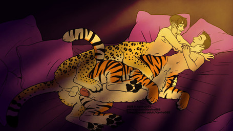 affectionate andromorph andromorph/male andromorph_penetrated andromorph_taur clinging clingy dominant dominant_male duo from_behind_position fur happy intersex intersex/male intersex_penetrated intersex_taur looking_at_another looking_pleasured love male male_penetrating male_penetrating_andromorph male_penetrating_intersex male_taur markings penetration romantic romantic_couple sex spoon_position spooning spots spotted_body spotted_fur striped_body striped_fur stripes submissive submissive_andromorph submissive_intersex taur_on_taur taur_penetrated taur_penetrating taur_penetrating_taur vaginal vaginal_penetration frankly-art kevira065 jefftaur felid feline leopard mammal pantherine taur tiger 16:9 2026 animated hi_res loop no_sound short_playtime video widescreen