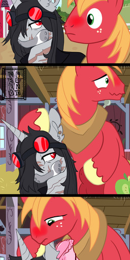 ambiguous_gender animal_genitalia animal_penis blush ear_penetration equine_genitalia equine_penis feral genitals male male/ambiguous penetration penis scar scars_all_over rabernod friendship_is_magic hasbro my_little_pony big_macintosh_(mlp) fan_character equid equine horse mammal pony 1:4 absurd_res hi_res long_image sequence tall_image