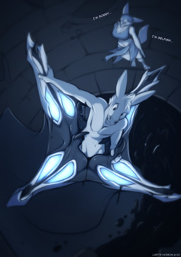 anthro biped breasts clothed clothed_anthro clothed_female clothing duo female fingers fur male navel nude nude_anthro nude_male smile tail vore lizet itzali_(lizet) asinus canid canine canis coyote donkey equid equine mammal 2026 digital_drawing_(artwork) digital_media_(artwork) hi_res