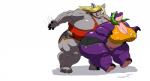 anthro big_breasts breasts cleavage clothed clothing duo female huge_breasts muscular muscular_female nipple_outline overweight overweight_female kazecat bertha_(kazecat) svetlana_(kazecat) common_hippopotamus hippopotamid mammal rhinoceros hi_res