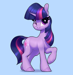 bangs blue_background cutie_mark dock_(anatomy) eyelashes female feral hair hooves horn purple_body purple_eyes purple_hair purple_hooves purple_tail simple_background smile solo tail unicorn_horn aquaticvibes friendship_is_magic hasbro my_little_pony mythology twilight_sparkle_(mlp) equid equine mammal mythological_creature mythological_equine unicorn 2022 absurd_res digital_media_(artwork) hi_res