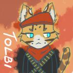 anthro blue_eyes clothing hat headgear headwear kerchief male simple_background solo tolbi konami metal_gear revolver_ocelot tolbi_angara felid feline leopardus mammal margay ocelot 1:1 2015