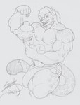 5_fingers abs anthro biceps big_bulge big_muscles big_pecs biped bulge cheek_tuft claws clothed clothing dipstick_tail eyebrows facial_tuft fingers flexing flexing_bicep fur gesture hair hand_gesture huge_bulge jockstrap jockstrap_only male male_anthro markings muscular muscular_anthro muscular_male nipples pecs pointing pointing_at_self sharp_teeth smile solo spots spotted_body spotted_fur spotted_markings tail tail_markings teeth thick_eyebrows topless topless_anthro topless_male tuft underwear underwear_only zodimwolfclaw biceptember felid mammal pantherine snow_leopard 2024 absurd_res hi_res portrait sketch three-quarter_portrait traditional_media_(artwork)