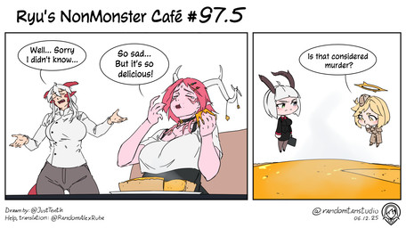 big_breasts bodily_fluids breasts chibi clothing crying eating female group hair halo horn monster_girl_(genre) not_furry pie_(food) pink_body pink_hair pink_skin red_ears red_horn red_tail shirt simple_background tail tears text topwear white_background white_clothing white_hair white_horn white_shirt white_topwear wide_hips randomtanstudio mythology holly_greatman_(randomtanstudio) mari_(randomtanstudio) ryu_(randomtanstudio) vassago_(randomtanstudio) animal_humanoid dragon dragon_humanoid humanoid mythological_creature mythological_scalie scalie comic english_text