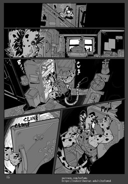 alcohol anthro appliance banana beer being_watched beverage beverage_can bottomwear cabin calendar clothed clothed_anthro clothed_male clothing duo fishnet_clothing fishnet_topwear food fridge fruit fruit_bowl fully_clothed fully_clothed_anthro fully_clothed_male kitchen kitchen_appliance looking_at_another male mayonnaise plant shorts silhouetted_body sneaking sneaky tall_male text topwear trash_can nsfuwu4 hyena mammal monster 2025 absurd_res black_and_white comic english_text hi_res monochrome