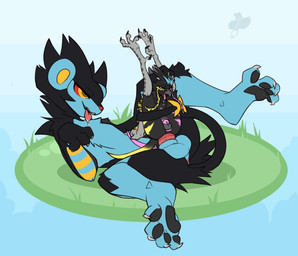 anal anal_penetration anthro anthro_on_feral anthro_penetrated anus balls beak bestiality butt chastity_cage chastity_device chastity_key claws dominant duo feathers feet feral feral_penetrating feral_penetrating_anthro genitals hand_on_head hands_behind_back held_up interspecies larger_dom larger_feral larger_male legs_up looking_pleasured male male/male male_penetrated male_penetrating male_penetrating_male on_bottom on_top open_mouth paws penetration penile penile_penetration penis penis_in_ass pokephilia questionable_consent restrained reverse_cowgirl_position sex size_difference smaller_anthro smaller_male smaller_penetrated tail tail_coil talons toes tongue tongue_out ittybittykittytittys nintendo pokemon gemelli_(character) avian bird generation_4_pokemon luxray pokemon_(species) 2025 hi_res