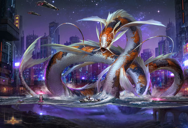 aircraft airplane ambiguous_gender boat city extreme_size_difference feral fin group macro night on_boat open_mouth outside science_fiction size_difference text vehicle water watercraft whiskers fajareka_setiawan mythgard amur_carp aquatic carp cyprinid cypriniform fish human koi mammal typical_carp absurd_res english_text hi_res official_art