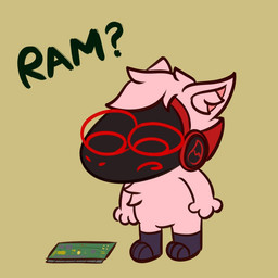 3_fingers 3_toes ambiguous_gender anthro asking feet fingers fur machine memory_card paws pink_body pink_fur protogen_visor solo text toes arturfox rox_02 canid canine fox mammal protogen 1:1 female_(lore)