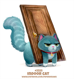 ambiguous_gender annoyed collar door feral fur green_eyes grey_body grey_fur humor pun simple_background solo text visual_pun white_background wood piper_thibodeau domestic_cat felid feline felis mammal digital_media_(artwork) digital_painting_(artwork) painting_(artwork) url