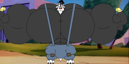 3_toes abs anthro arm_tuft beard biceps big_bulge big_muscles big_pecs biped black_body black_bowler_hat black_fur black_toe_claws blue_clothing blue_overalls bowler_hat bulge cheek_tuft chin_tuft claws clothed clothing collarbone elbow_tuft elderly elderly_anthro elderly_male eyebrows eyewear facial_hair facial_tuft feet fist flexing flexing_bicep flexing_both_biceps flexing_muscles front_view fur glasses gloves handwear hat headgear headwear huge_muscles huge_pecs hyper hyper_biceps hyper_muscles hyper_pecs looking_at_viewer male multicolored_body multicolored_fur muscular muscular_male navel outside overalls pecs pose raised_eyebrow red_nose small_hands small_head smile smiling_at_viewer solo standing thick_calves thick_thighs toe_claws toes top_heavy topless topless_anthro topless_male trapezius tuft two_tone_body two_tone_fur white_body white_fur yellow_clothing yellow_gloves yellow_handwear wish-granter animaniacs warner_brothers walter_wolf canid canine canis mammal wolf 2023 colored digital_drawing_(artwork) digital_media_(artwork) flat_colors hi_res pinup