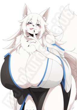 5_fingers anthro arm_tuft asian_clothing bent_over big_breasts black_clothing black_nails black_nose blue_clothing blush breasts chest_tuft choker claws clothing colored_nails ears_up east_asian_clothing eyelashes female fingers fur hair hand_on_leg hand_on_thigh huge_breasts japanese_clothing jewelry kimono long_hair long_tail looking_at_viewer married nails necklace purple_eyes ring ring_(jewelry) robe shoulder_tuft simple_background snout solo tail thick_thighs tongue tongue_out tuft white_body white_clothing white_fur monokurosekai06 cattleya_mari canid canine canis humanoid mammal wolf 2025 digital_drawing_(artwork) digital_media_(artwork) hi_res portrait signature