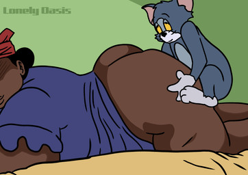 3_toes 4_fingers age_difference anthro anthro_penetrating anthro_penetrating_female anthro_penetrating_human bed bedding bent_leg big_breasts big_butt big_eyes biped black_eyebrows black_eyes black_hair black_nose black_whiskers blue_clothing blue_dress bottomless bottomless_female bottomless_human breasts brown_body brown_ears brown_lips brown_skin butt butt_grab cheek_tuft closed_smile clothed clothed/nude clothed_sex clothing countershade_fur countershade_torso countershading curved_eyebrows dark_body dark_hair dark_skin dress duo emanata eyebrows facial_markings facial_tuft feet female female_human female_on_anthro female_penetrated fingers flash_emanata from_behind_position fur fur_tuft furniture grabbing_from_behind gradient_background grey_body grey_countershading grey_ears grey_fur hair half-closed_eyes hand_on_another's_butt hand_on_butt head_markings head_tuft head_turned headgear headkerchief headwear hidden_eyes human_on_anthro human_penetrated humanoid_hands interspecies iris kerchief larger_female larger_human larger_penetrated leg_markings light_body light_fur light_markings lips looking_at_another looking_at_another's_butt looking_at_butt looking_at_partner looking_down looking_down_at_another looking_down_at_butt looking_down_at_partner looking_pleasured lying lying_on_bed male male/female male_anthro male_on_human male_penetrating male_penetrating_female male_penetrating_human markings mature_female mature_human monotone_hair mouth_closed multicolored_body multicolored_fur muzzle_(marking) narrowed_eyes no_pupils nude nude_anthro nude_male older_female older_human older_penetrated on_bed on_front open_mouth overweight overweight_female overweight_human penetration perching_position pink_inner_ear plantigrade plap pointy_ears prick_ears raised_clothing raised_dress red_headkerchief red_kerchief sex short_hair simple_background size_difference smaller_anthro smaller_male smile socks_(marking) sound_effects text thick_arms thick_lips thick_thighs thin_eyebrows three-quarter_view toes tuft vaginal vaginal_penetration whiskers white_body white_fur white_markings yellow_bedding yellow_sclera younger_anthro younger_male lonelyoasis metro-goldwyn-mayer tom_and_jerry mammy_two_shoes thomas_cat domestic_cat felid feline felis human mammal 2025 animated artist_name digital_media_(artwork) hi_res