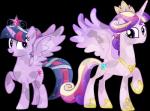 crown crystal cutie_mark duo feathered_wings feathers female fur glistening gold_(metal) hair headgear horn jewelry multicolored_hair necklace purple_body purple_eyes purple_fur purple_hair simple_background sparkles transparent_background two_tone_hair wings vector-brony friendship_is_magic hasbro my_little_pony mythology princess_cadance_(mlp) twilight_sparkle_(mlp) crystal_pony_(mlp) equid equine mammal mythological_creature mythological_equine winged_unicorn 2013 absurd_res alpha_channel hi_res