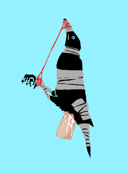 animal_genitalia beak bestiality blue_eyes bodily_fluids bound claws cloaca cloacal cloacal_penetration cum cum_from_cloaca cum_in_cloaca cum_inside cum_on_penis duo feathers feral feral_penetrated genital_fluids genitals human_on_feral human_penetrating human_penetrating_feral humanoid_genitalia humanoid_penis intersex interspecies penetration penile penile_penetration penis sex simple_background tail tail_feathers tape wings einin avian bird corvid human mammal oscine passerine 2026 aliasing digital_media_(artwork) hi_res