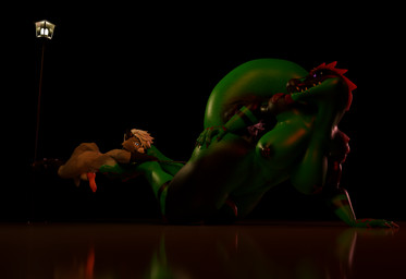 anal anal_vore animal_genitalia animal_penis anthro balls bdsm bondage bonded bound breasts butt canine_genitalia canine_penis chain chained chained_cuffs claws cuff_(restraint) duo feet forced genitals gynomorph hair intersex intersex/male knot looking_back male nude paws penetration penis restraints simple_background submissive tail tail_between_legs thick_tail unwilling_prey vore vore_tether skarrfox_(artist) vulgarvictor_(modeler) armus kroxigor_(vulgarvictor) skarrfox canid canine canis kroxigor mammal scalie wolf 3d_(artwork) blender_(artwork) digital_media_(artwork) hi_res huge_filesize