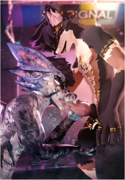 anthro ball_fondling balls black_border bodily_fluids body_writing border clothed clothing cum cum_drip cum_dripping_from_penis cum_everywhere cum_in_mouth cum_inside cum_on_face cum_on_penis degradation dripping duo erection fellatio fondling fur genital_fluids genitals jewelry knot legwear licking looking_pleasured male male/male markings messy oral orgasm penile penis sex skimpy slutty_face smile submissive text tongue tongue_out lill_esp abiboi_(modeler) lill_espion canid canine deuzear fox mammal rexouium 3d_(artwork) absurd_res blender_(artwork) digital_media_(artwork) english_text hi_res