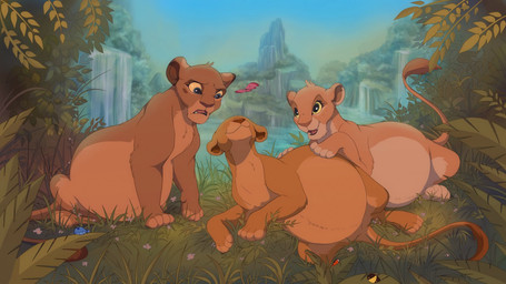 4_toes belly big_belly blue_eyes concern detailed_background feet female feral flower frown fur grass green_eyes group hand_on_belly lying multiple_pregnancies open_mouth paws plant pregnant pregnant_female pregnant_feral sitting sky smile tan_body tan_fur toes tree water waterfall black_kitty disney the_lion_guard the_lion_king kiara_(the_lion_king) tiifu_(the_lion_guard) zuri_(the_lion_guard) arthropod butterfly felid insect lepidopteran lion mammal pantherine 16:9 story story_in_description widescreen