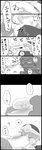 ambiguous_gender anthro blush feral japanese kissing male male/ambiguous humo kirby:_right_back_at_ya! kirby_(series) nintendo escargoon king_dedede avian bird gastropod mollusk penguin snail comic hi_res monochrome male_(lore)