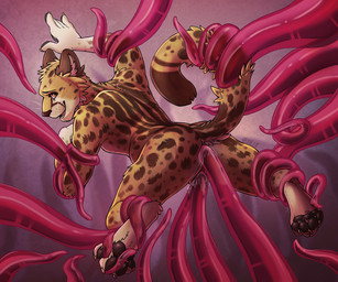andromorph anthro bdsm bodily_fluids bondage bound genital_fluids genitals intersex lube messy paws penetration solo tentacles translucent translucent_tentacles triple_penetration vaginal vaginal_fluids vaginal_penetration vulva slyasafoxibou carbinecat_(character) felid leopard mammal pantherine 6:5