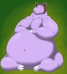 belly big_belly brown_hair fangs hair huge_belly male morbidly_obese obese overweight overweight_male purple_body shell-less solo teeth tongue tongue_out alythewolfcat nintendo pokemon blastoise generation_1_pokemon pokemon_(species) shiny_pokemon hi_res