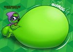 belly belly_expansion belly_squish big_belly big_butt black_eyes butt cape clothing expansion female green_background green_body hand_on_belly hoodie huge_belly huge_butt hyper hyper_belly not_furry plant purple_cape purple_clothing purple_hoodie purple_mask purple_topwear rumbling_stomach simple_background siphon_(anatomy) solo squish text topwear weight_gain ectoplasmicresidue electronic_arts plants_vs._zombies plants_vs._zombies_heroes popcap_games green_shadow elemental_creature flora_fauna peashooter_(pvz) 2023 english_text hi_res shaded