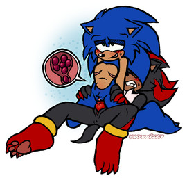 abdominal_bulge andromorph andromorph/male andromorph_penetrated anthro anus bodily_fluids clenched_teeth clitoris duo egg egg_insertion feet genitals intersex intersex/male intersex_penetrated kneeling knot knotted_penis male male_penetrating male_penetrating_andromorph male_penetrating_intersex mastectomy_scar on_bottom on_top oviposition pawpads penetration penis reverse_cowgirl_position scar sex simple_background smile sweat sweatdrop teeth vulva white_background meowwabae sega sonic_the_hedgehog_(series) shadow_the_hedgehog sonic_the_hedgehog eulipotyphlan hedgehog mammal 2023 digital_drawing_(artwork) digital_media_(artwork)