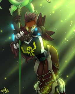 anthro big_breasts breasts female solo ravindra blizzard_entertainment warcraft alt canid mammal werecanid werecreature worgen 2013 4:5 absurd_res hi_res