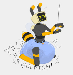 ambiguous_gender antennae_(anatomy) anthro arthropod_abdomen back_wings belt black_belt black_body black_stripes blue_diaper blush blush_lines bodily_fluids bondage_gear bondage_gloves clothed clothing diaper diaper_only dipstick_antennae electronics featureless_feet feces feet flying_sweatdrops for_a_head grey_antennae grey_background grey_body handwear insect_wings key kneeling lock locked_diaper multicolored_antennae multicolored_body no_pupils pooping screen screen_face shoulder_pads simple_background soiled_diaper soiling soiling_diaper solo sound_effects stinger stripes sweat sweatdrop tan_body television three-quarter_view topless translucent translucent_wings unclean_diaper used_diaper using_diaper vowelless vowelless_sound_effect wearing_diaper wings yellow_body yellow_eyes yellow_stripes vexxydragon bb_(crnklebot) arthropod bee hymenopteran insect object_head screen_head tv_head full-length_portrait hi_res portrait