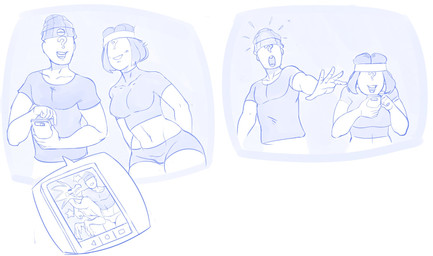?_face accessory arm_around_shoulders athletic breasts cellphone clothed clothing duo electronics eyes_closed female feral hat headband headgear headwear human_focus male midriff not_furry_focus open_mouth phone scared shirt smile topwear underwear creamygravy nintendo pokemon anon dinosaur dracozolt fossil_pokemon generation_8_pokemon human hybrid mammal pokemon_(species) prehistoric_species reptile scalie theropod hi_res monochrome
