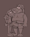 2022 absurd_res age_difference anthro anthro_on_anthro arm_around_shoulders bowserboy101 bulge bulge_frottage clothed clothing digital_media_(artwork) duo embrace erection erection_under_clothing father_(lore) father_and_child_(lore) father_and_son_(lore) feet flop's_dad_(orf) flop_(orf) genitals hi_res hug incest_(lore) lagomorph larger_male leporid long_ears looking_at_another male male/male mammal mature_male older_male overweight overweight_male parent_(lore) parent_and_child_(lore) parent_and_son_(lore) penis rabbit shirt simple_background size_difference smaller_male son_(lore) teeth topwear underwear younger_male