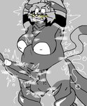 abdominal_bulge anal anal_penetration anthro armpit_tuft balls big_breasts big_nipples big_penis blush blush_lines bodily_fluids breasts constrained excessive_genital_fluids excessive_precum eyewear genital_fluids genitals glasses gynomorph intersex musk musk_clouds musky_armpit musky_balls musky_penis nipples onomatopoeia penetration penis precum pubes sex solo sound_effects tentacle_penetration tentacle_sex tentacles text throbbing throbbing_balls throbbing_penis top_heavy urethral urethral_penetration vein veiny_balls veiny_penis felineflustered acid_(felineflustered) angel domestic_cat fallen_angel felid feline felis mammal digital_media_(artwork) greyscale microsoft_paint_(artwork) monochrome trans_(lore) trans_woman_(lore)